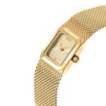 Reloj analógico con brazalete de malla milanesa de acero dorado Mini Mesh - Imagen 2