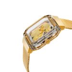 Reloj analógico con brazalete de acero dorado D-Bear Party - Imagen 2