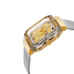 Reloj analógico con brazalete de acero y acero dorado D-Bear Party - Imagen 2