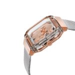 Reloj analógico con brazalete de acero y acero rosado D-Bear Party - Imagen 2
