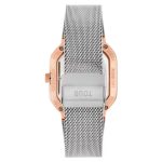 Reloj analógico con brazalete de acero y acero rosado D-Bear Party - Imagen 3