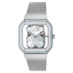Reloj analógico con brazalete de acero D-Bear Party