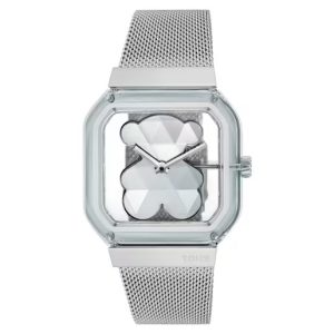 Reloj analógico con brazalete de acero D-Bear Party