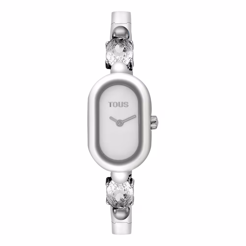 3000138700-1 Reloj analógico con brazalete de acero y cristal de roca TOUS Color - Imagen 1