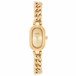 Reloj analógico joya con brazalete cadena de acero dorada Oval Time
