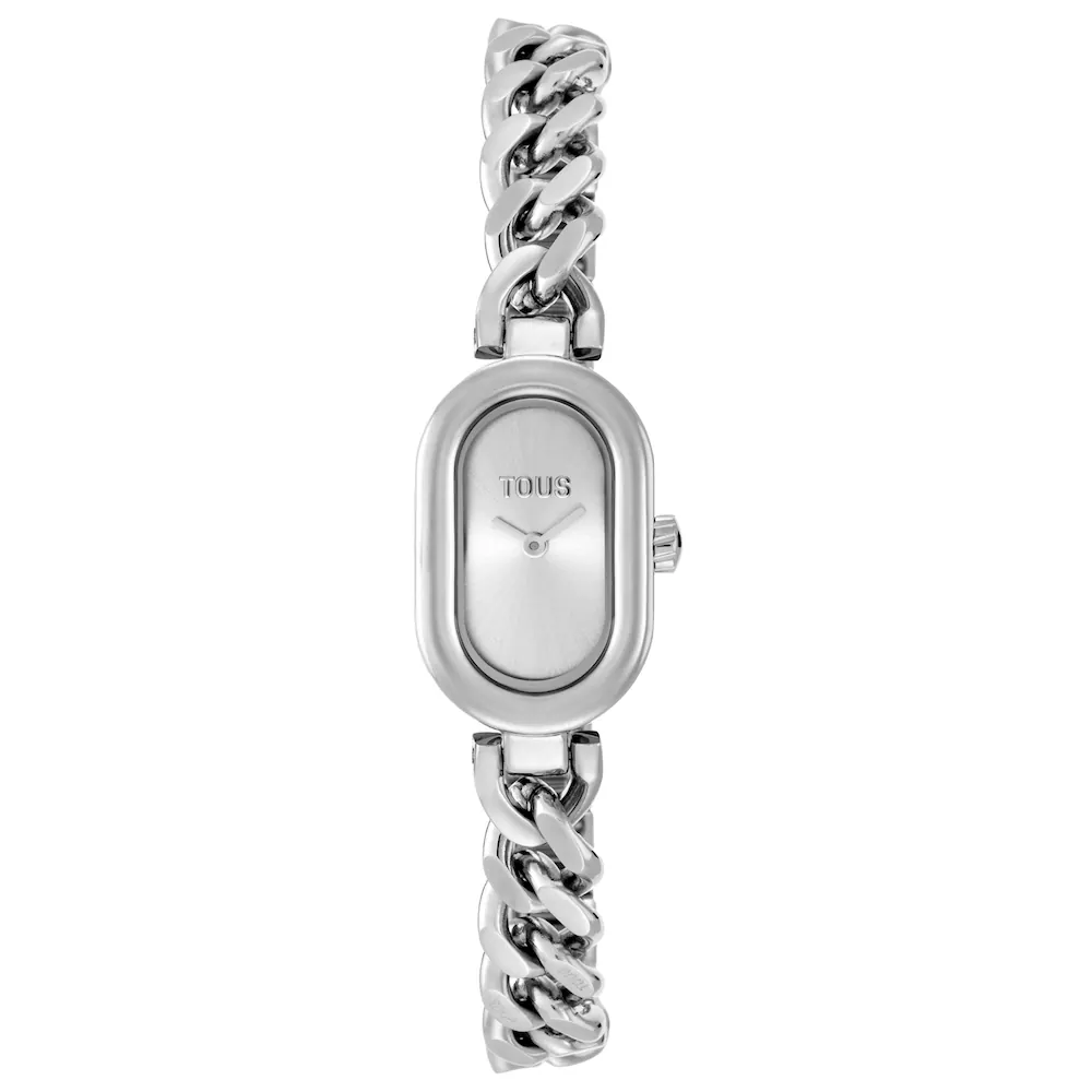 3000140300-1 Reloj analógico joya con brazalete cadena de acero Oval Time - Imagen 1