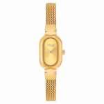 Reloj analógico joya con brazalete de acero dorado Oval Icon