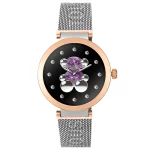 Reloj smartwatch con brazalete de acero y acero rosado S-CONNECT