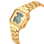 Reloj digital con brazalete de acero dorado D-BEAR MINI - Imagen 2