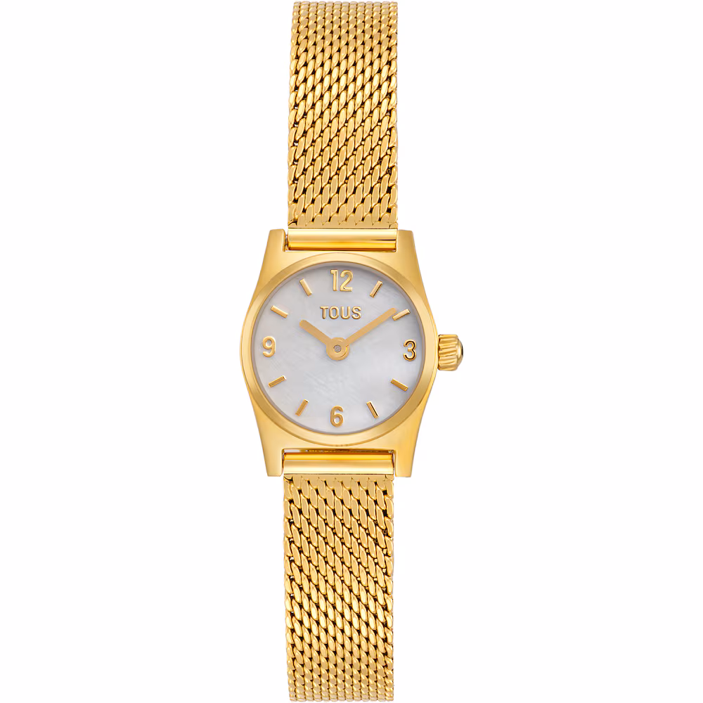 3000150300-1 Reloj analógico con brazalete de acero dorado y esfera de nácar EPIC MINI - Imagen 1