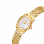 Reloj analógico con brazalete de acero dorado y esfera de nácar EPIC MINI - Imagen 2